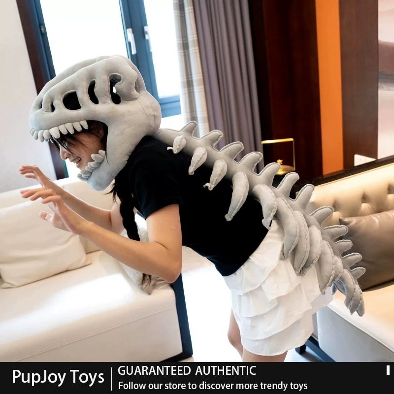 Cosplay Fire Prop - Generic Dinosaur Skeleton Plush Hat Full