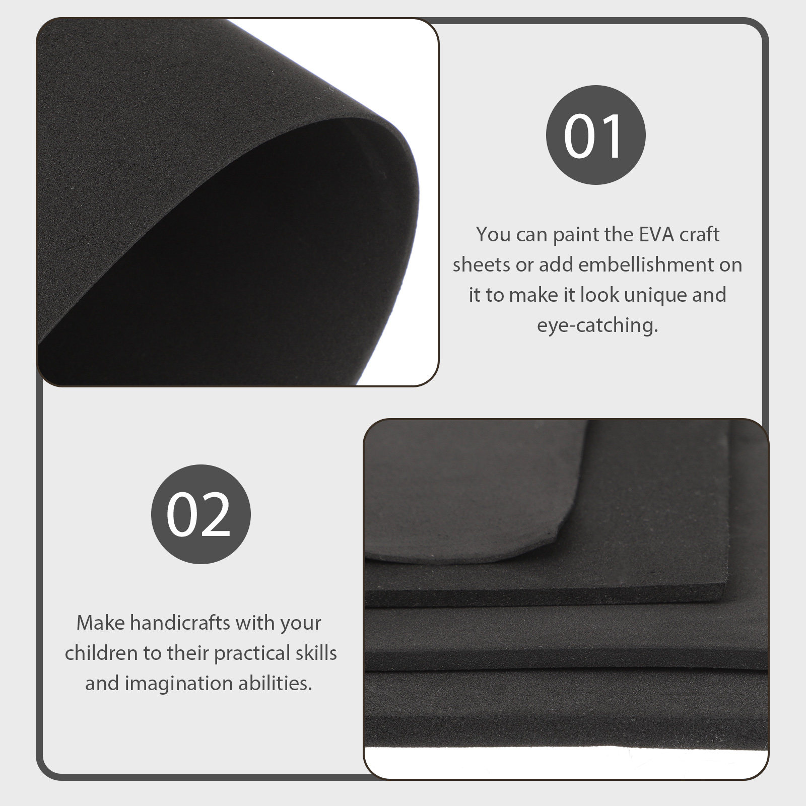 4Pcs Eva Foam Board Sheets DIY - Cosplay Prop Foam Board 评论和价格